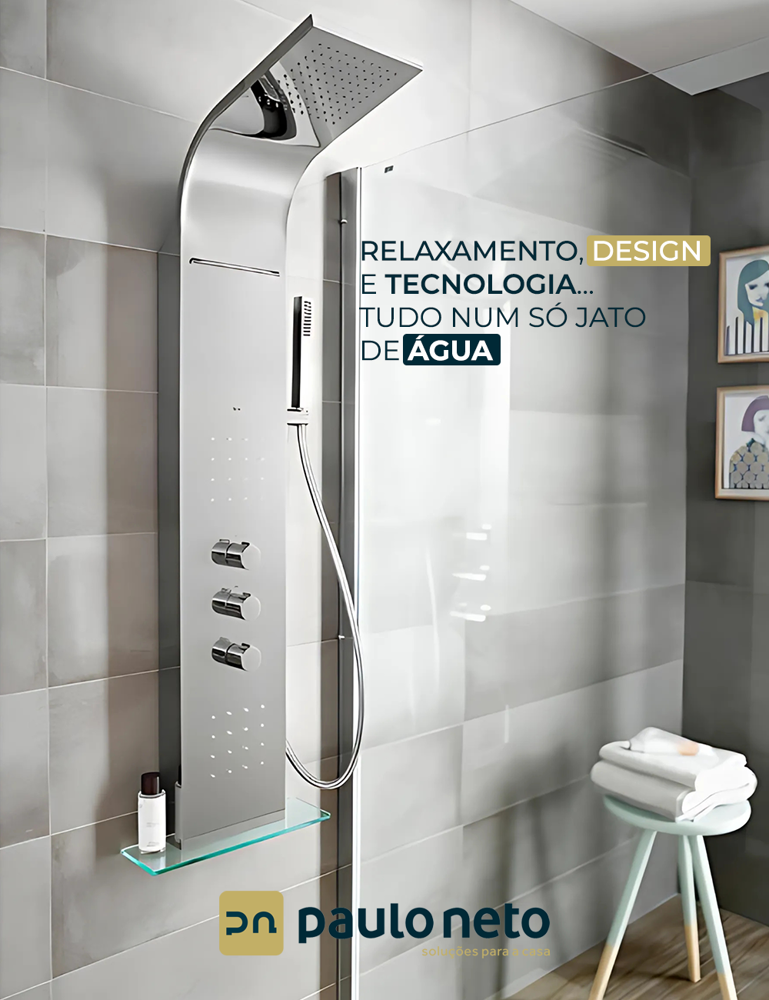 Chuveiros de hidromassagem - relaxamento, design e tecnologia